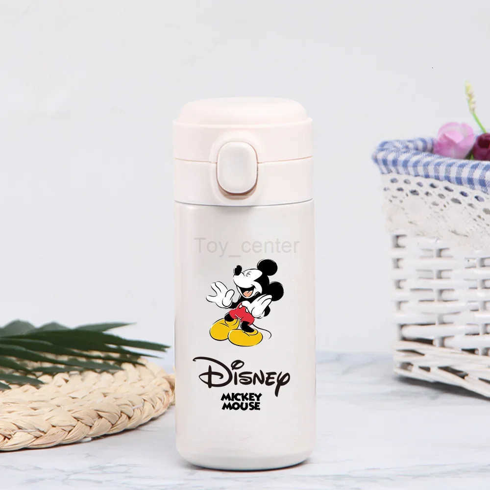 Disney Mickey Mouse Thermal Cup Portable Large Capacity Sports Water Bottle Kids Drinking Cup Thermal Stainless Steel Bottle H251203