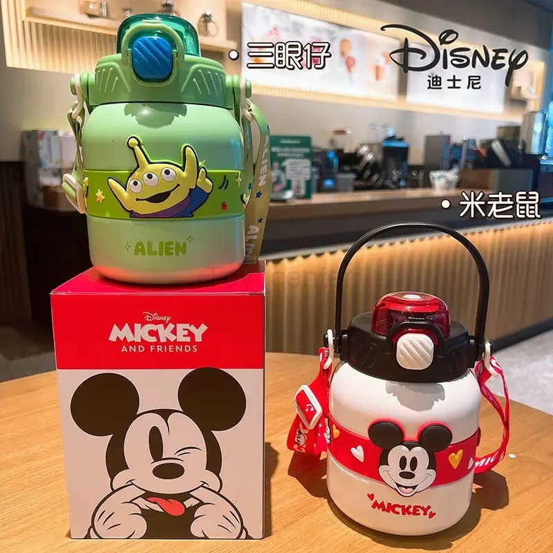 Disney Buzz Lightyear Cute Children Outdoor School Sports Portable Double Drink Large Capacity Cartoon Water Bottle Thermos Cup H251203