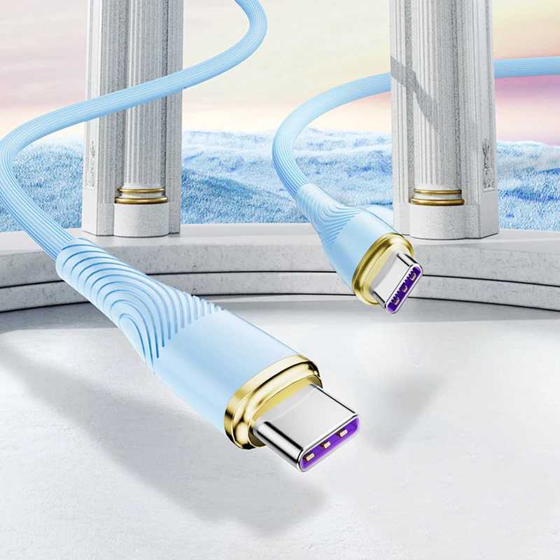 PD 100W Type C To Type C Charge Cable Liquid Silicone For 13 S6 Book Charge For Ipad Pro Charger Cable C251203