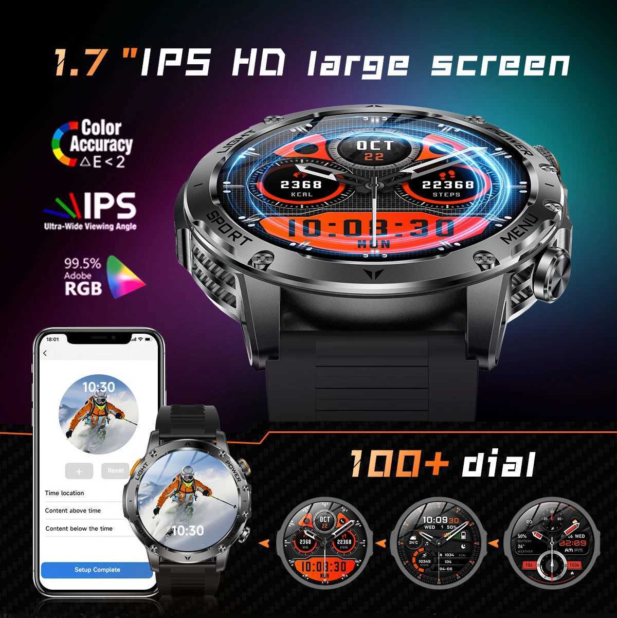 2025 MenS New Outdoor Sports Watch 1000 Mah Large Battery Ip68 Waterproof One-Click Connection 52 Call Watch C251203