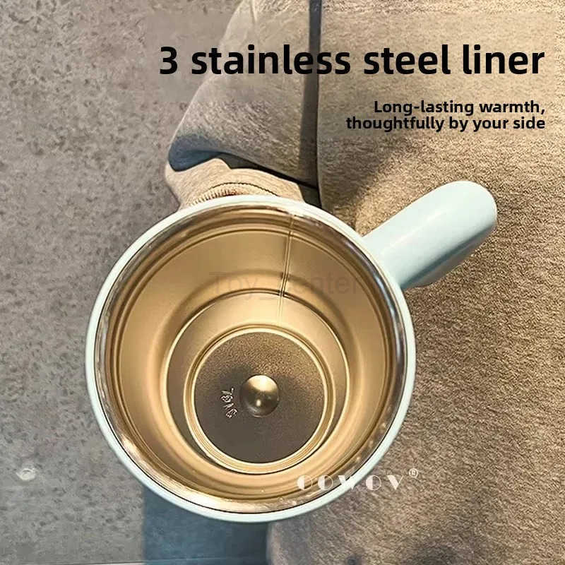 Disney Thermos Stainless Steel Cup Ice Fishing Cup Tea-Water Separator Large-Capacity Portable Straw Cup for Office Students H251203