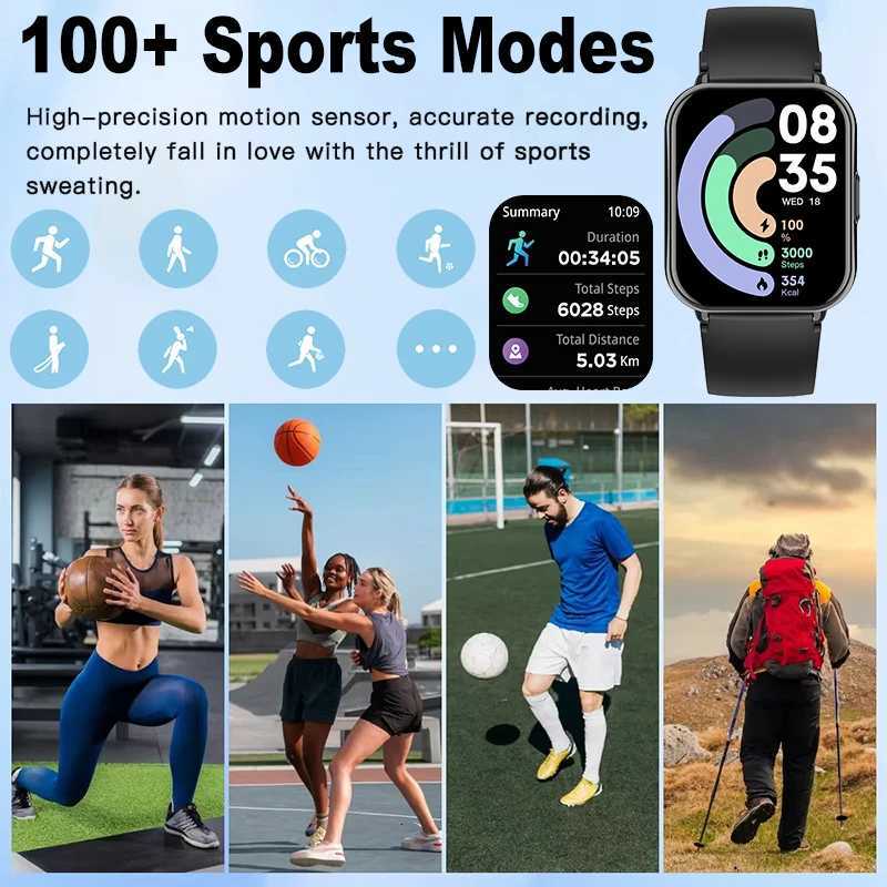 Global Version For Watch 5 Active Men Wen HD Display 100 Sports Modes Rate Call Waterproof Smart Watch C251203