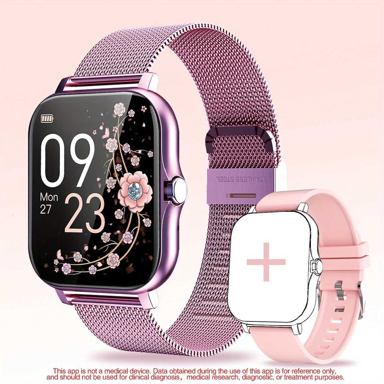 Exclusive 1PC Smart Watch Featuring Wireless Calling Digital Display Electronic Movement Silicone and Stainless Steel Band C251203