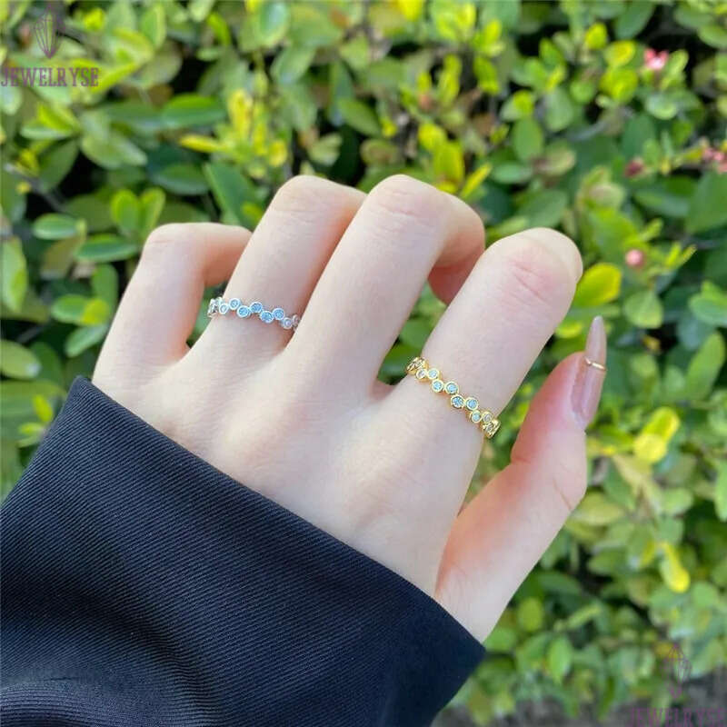 Real 925 Sterling Silver designer ring Bubble Shape Size 6-9 18k Gold 5A Cubic Zirconia rings For Woman Party Holiday Valentines Day Friend Gift Ring 