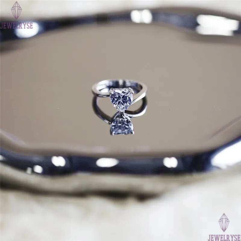 wed diamond heart designer ring for woman 925 sterling silver white 5A zirconia propose engagement wedding rings womens luxury jewelry valentines day 