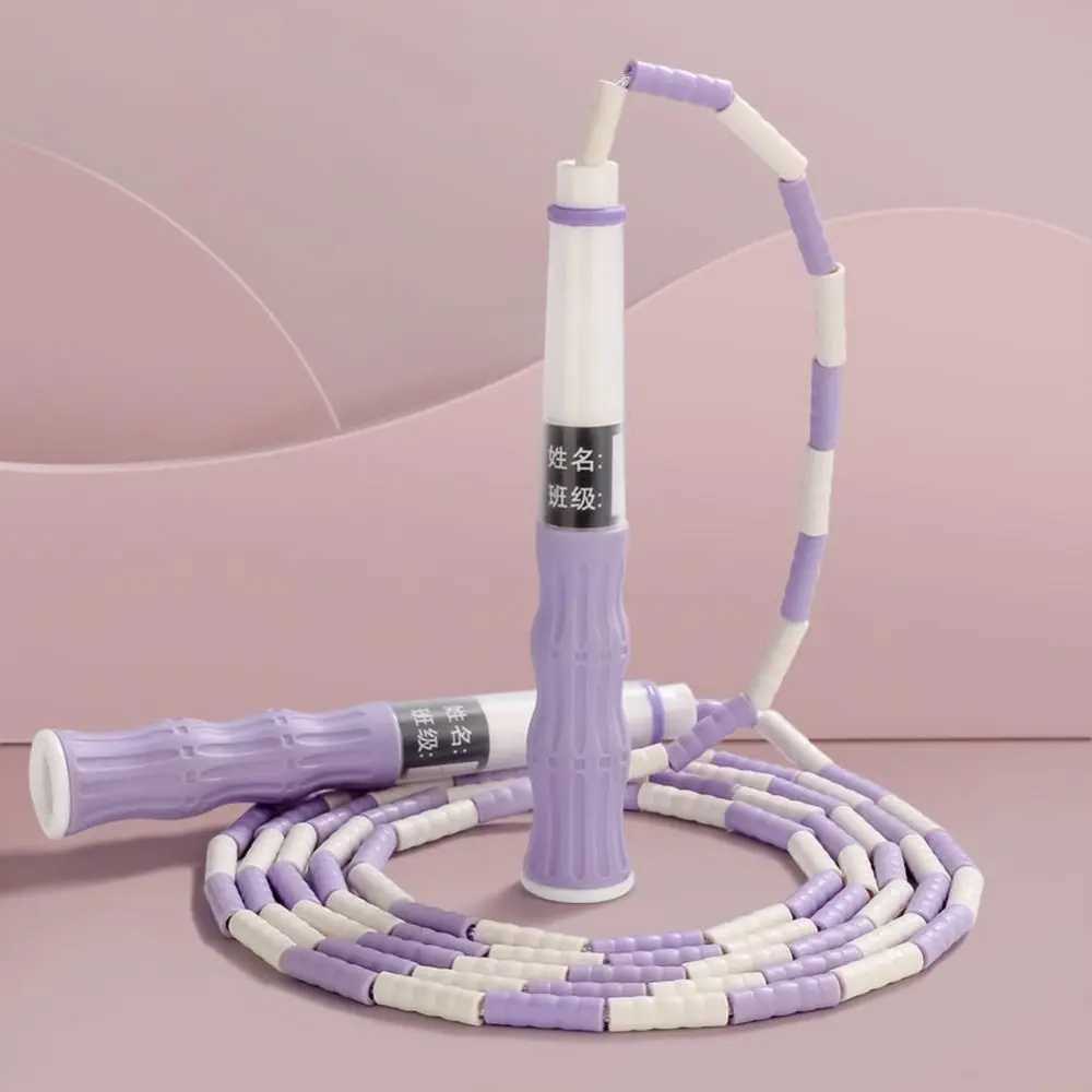 25 M Segmented Fitness Jump Rope Signable No Knots Soft Bead Skipping Rope Adjustable Length Lightweight Lose Weight M260319