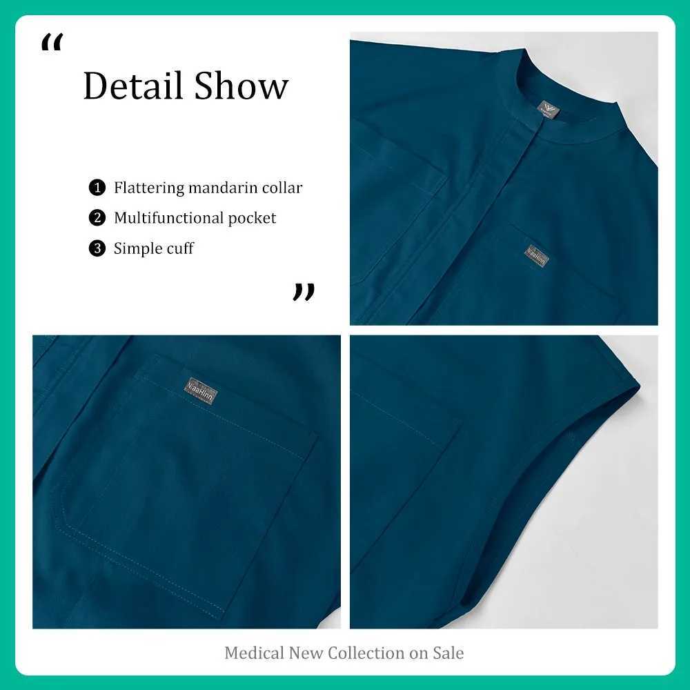 Clinical Uniforms Women Dental Hospital Joggers Clothes Scrubs Jumpsuit Medical Pet Grooming Nurse Scrubs Uniforms Spa Work Wear X251203