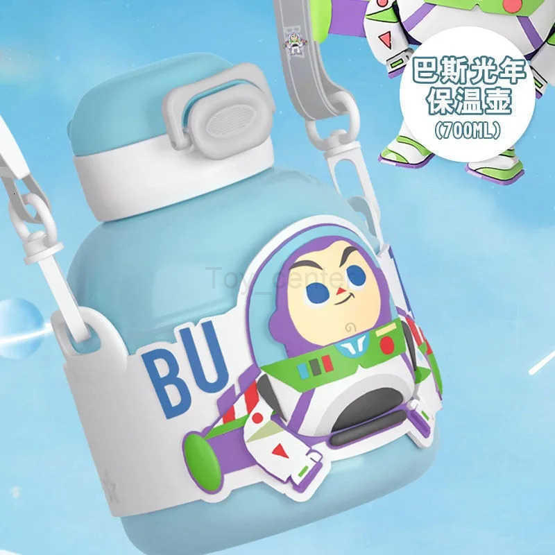 Disney cartoon cute Buzz Lightyear mens and womens thermos cup pot belly straw versatile water cup high value birthday gift H251203
