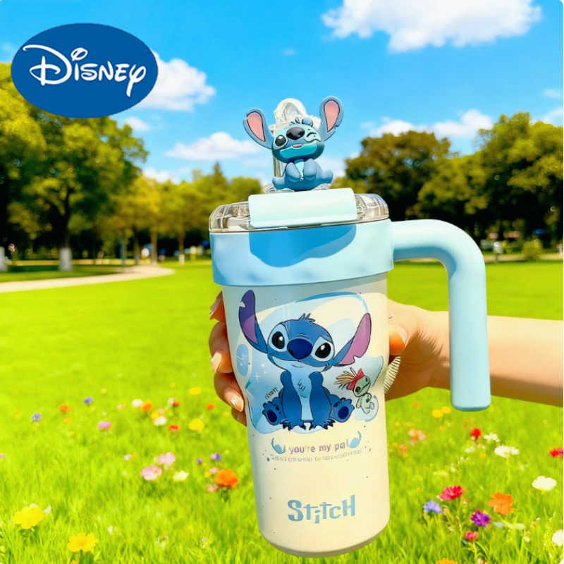 Disney Thermos Stainless Steel Cup Ice Fishing Cup Tea-Water Separator Large-Capacity Portable Straw Cup for Office Students H251203