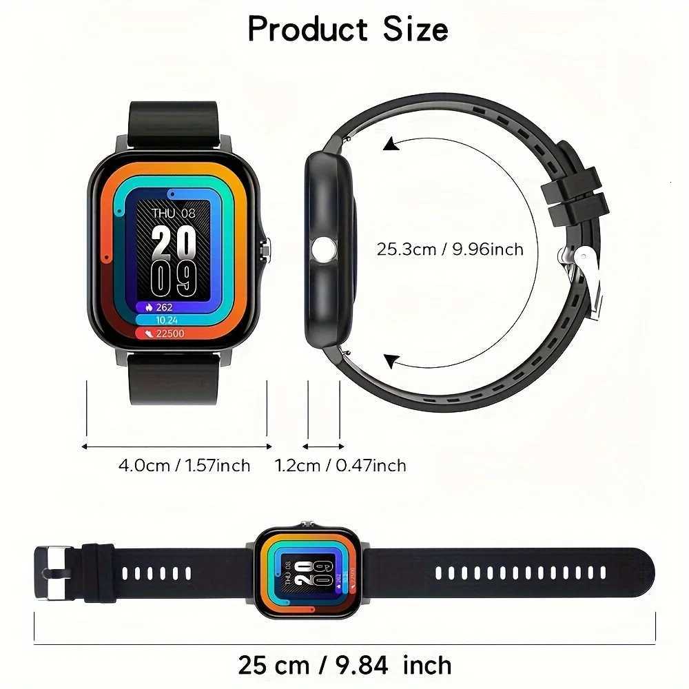 Exclusive 1PC Smart Watch Featuring Wireless Calling Digital Display Electronic Movement Silicone and Stainless Steel Band C251203