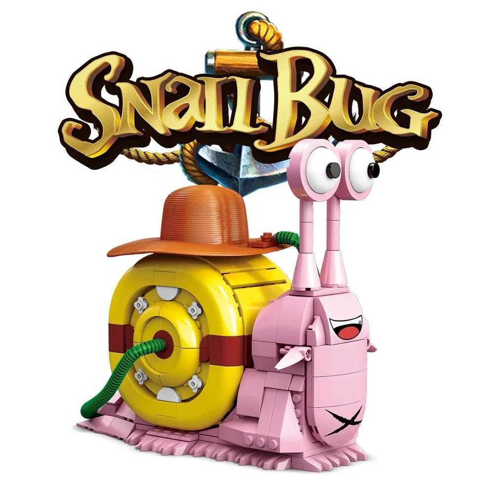 2025 Creative Snail Bug Model Building Blocks Bricks Toys MOC Assembly For Kids Adt Birthday Halloween Christmas Gifts C251203