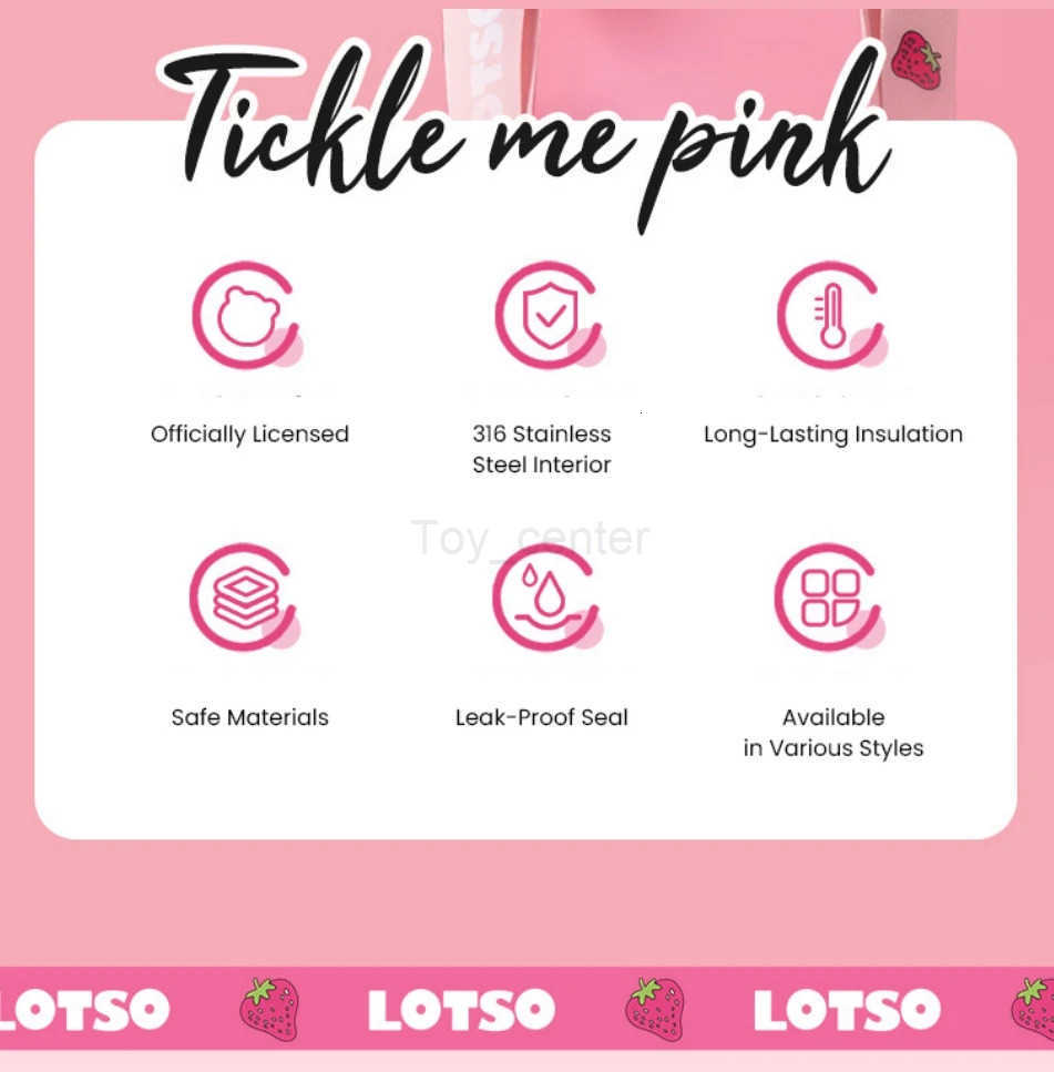 Disney Dual-Drink Thermos 680ML Strawberry Bear Mickey Elsa H251203