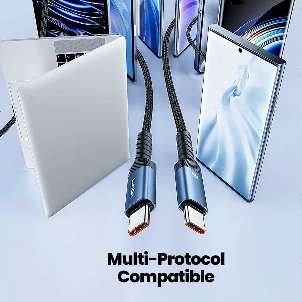 Toocki Type C to Type C Cable 100W PD Fast Charging Charger USB C to USB C Cable For F3 Realme book iPad C251203