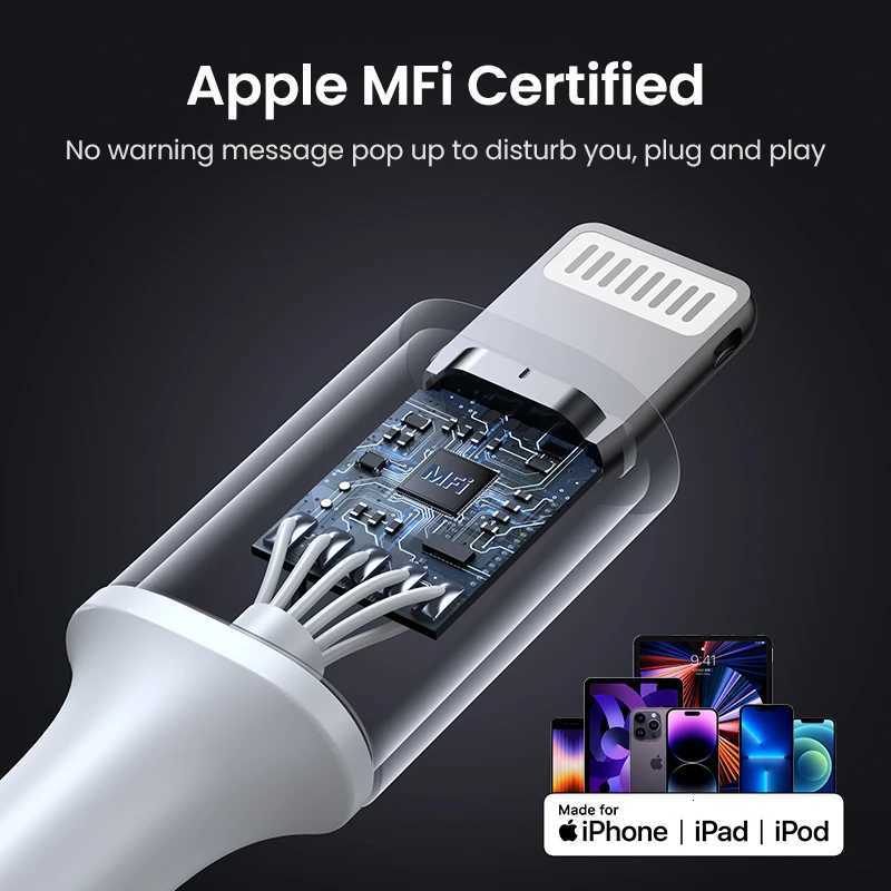 UGREEN MFi 20/30W USB Type C to Lightning Cable for iPhone 14 Pro Max 13 12 Plus Mini PD Fast Charging Cable for iPad 1m 2m C251203