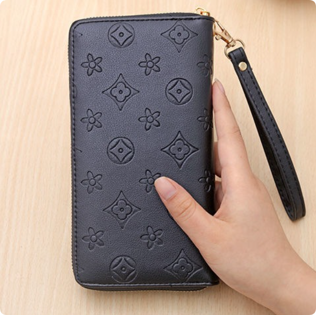 Designer New Style Unisex Long Ziparound Wallet Fashionable Large Capacity 36card Holder Portable Wristlet in Multiple Colors