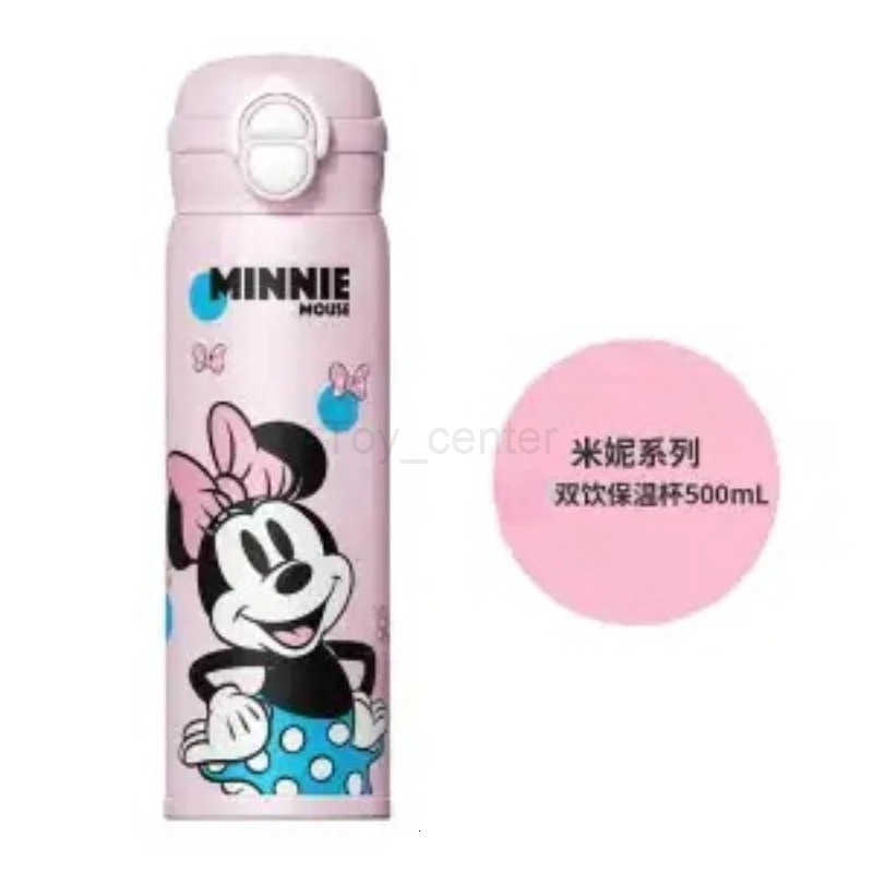 Disney New Minnie Mickey Thermos Creative High-value Cartoon Printing Student Large Capacity Portable Stainless Steel Straw Cup H251203