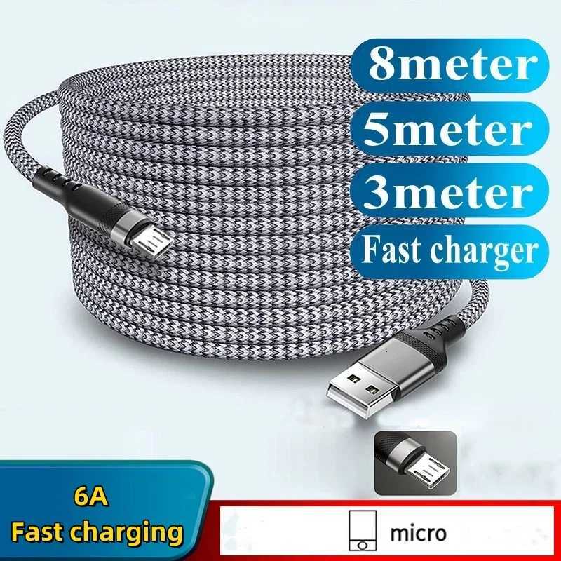Extender Long Usb A Fast Charging Cable Charger /5M/8M Micro Usb Wire Cord for Mobile Phone Data Cord C251203