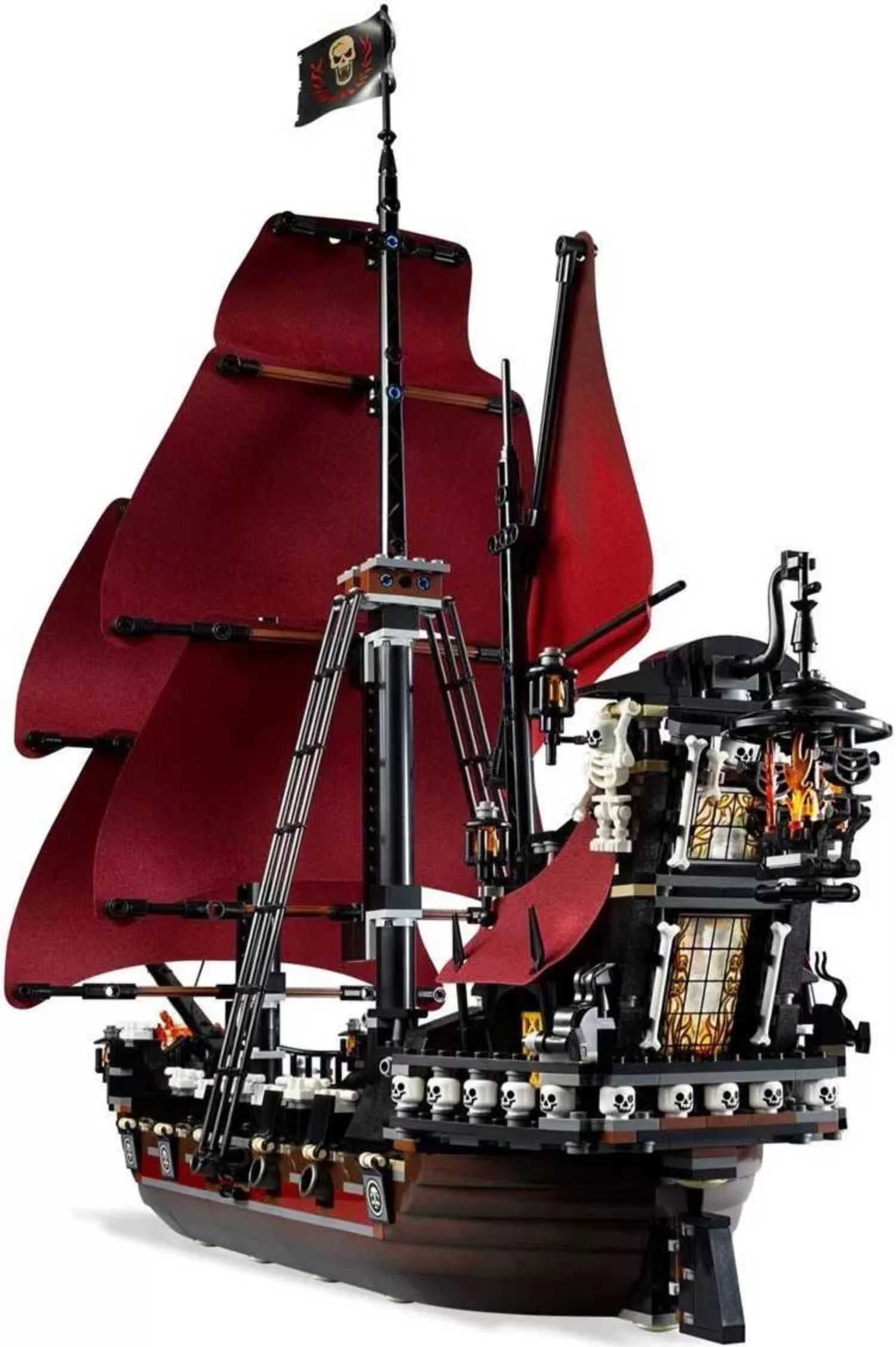 16009 1097pcs Pirate Ship Building Blocks Annes Boat Toy Bricks Model Cpatible Kids Birthday Christmas Gifts C251203