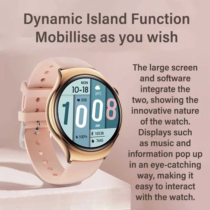 2025 New For Watch 4 Mini Fashion Wen Smart Watch 360360 AMOLED Sn IP68 Waterproof Rate Health Monitor Smartwatch C251203