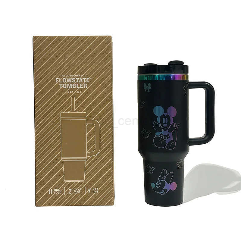 Disney 40oz/1180ml Mickey Mouse 304 Stainless Steel Insulated Cup Cute Cartoon Portable Large Capacity Straw Cup Holiday Gifts H251203