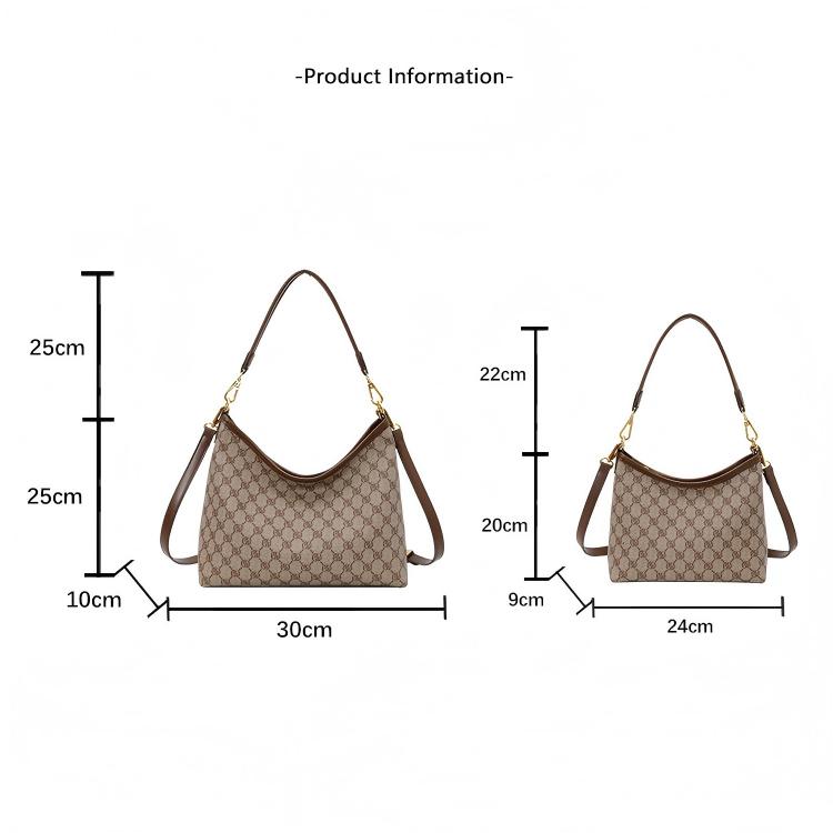 Large-capacity fashionable women's bag, versatile single-shoulder crossbody, retro underarm bag with floral patterns, tote bag