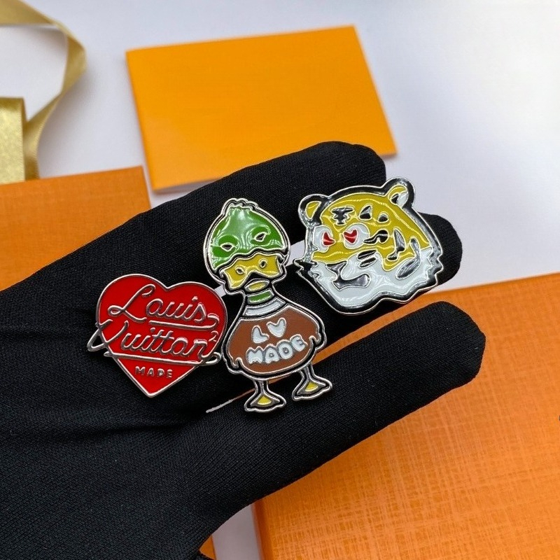 Designer Brand Cartoon Brooch Pins Women Men Fun Brooch Classic Letter Brooch High-Quality Brooch Set Jewelry Accessories Lovers Gift