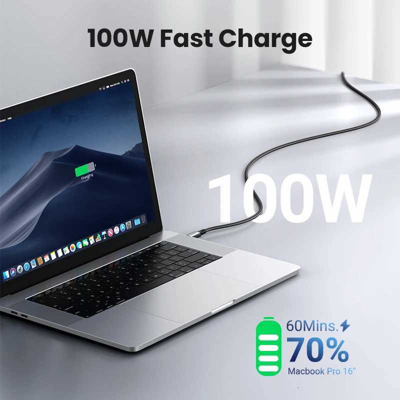 UGREEN 100W USB C to USB Type C Cable For iPhone 17 16 15 Book S25 S24 QC40 Fast Charging USB C Cable Charger USB 5A C251203