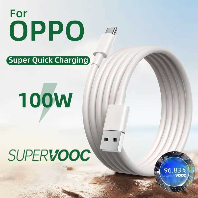 For 100W Type C Fast Charging Cable USB A To C Wire Phone Data Cord ervooc For Reno 8 7 5g 5 Pro 6 Lite 4 Find X6 X5 Pro C251203