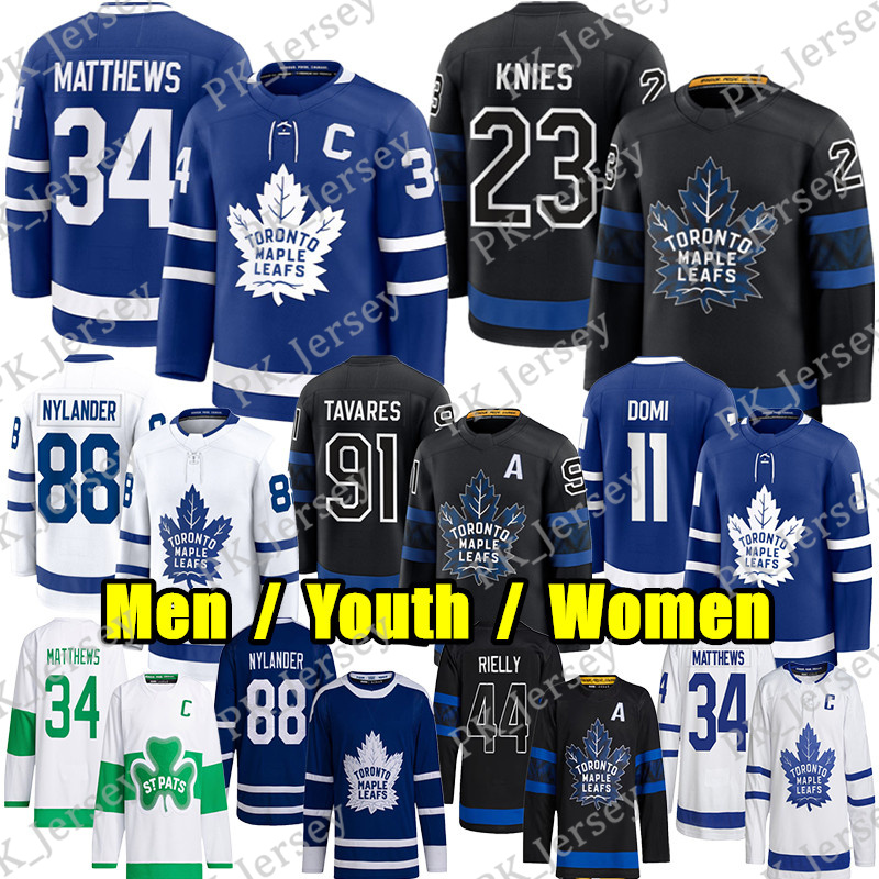 #34 AustonS MatthewsS torontoS Hockey Jersey William Nylander Matthew Knies John Tavaress Easton Cowan maple leafs jersey Morgan Rielly Max Domi Roy Stolarz jerseys
