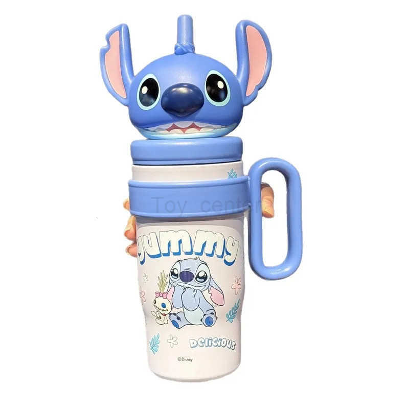 Disney Stitch Cartoon Large Capacity Thermos Cup 316 Stainless Straw Cup Steel Coffee Water Cooler Cup Girlfriend Gift H251203