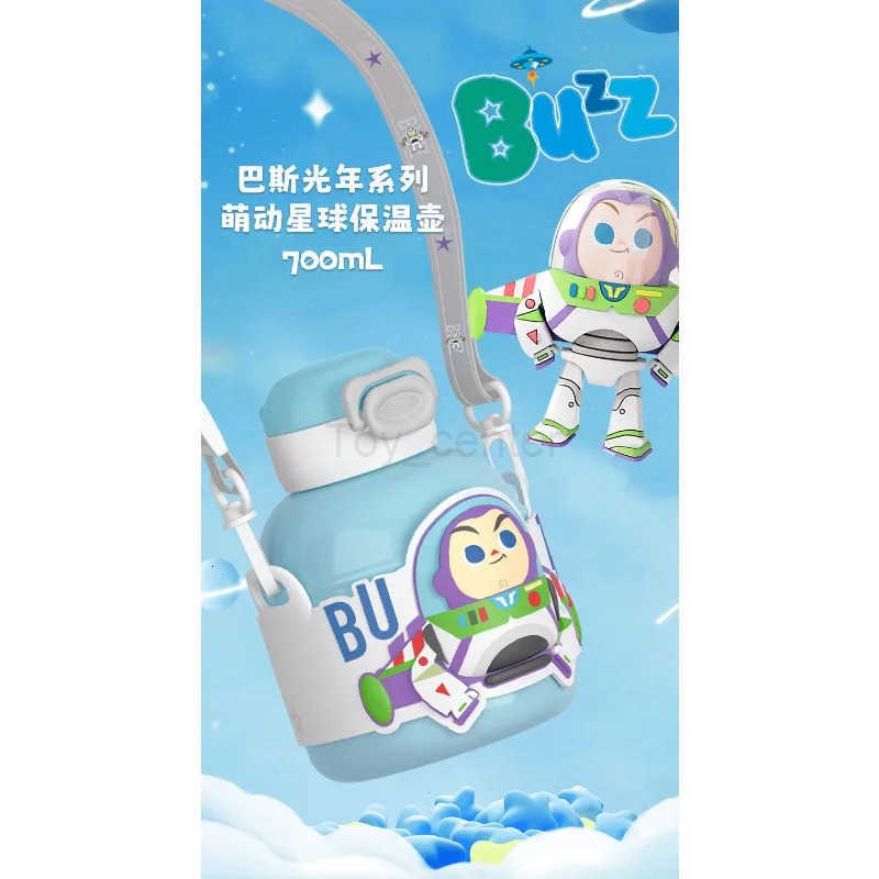 Disney cartoon cute Buzz Lightyear mens and womens thermos cup pot belly straw versatile water cup high value birthday gift H251203
