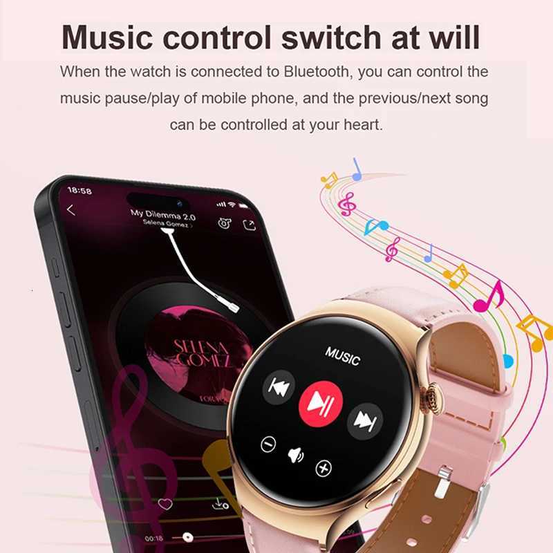 2025 New For Watch 4 Mini Fashion Wen Smart Watch 360360 AMOLED Sn IP68 Waterproof Rate Health Monitor Smartwatch C251203