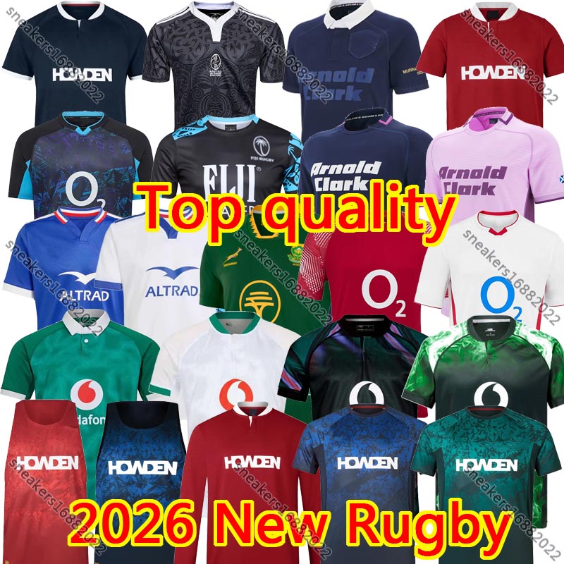 2026 27 Scotland Ireland national team Englands French rugby jersey New Zealand Black Samoas Lionses Australia rugby 25 26 home mens South Africa rugby shirt jerseys