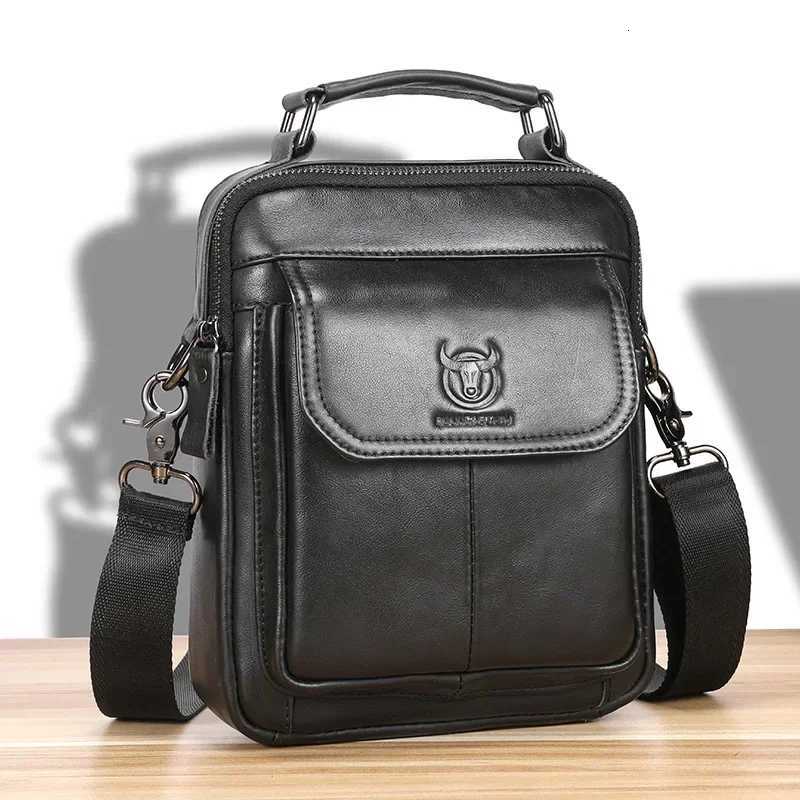 BULLCAPTAIN 2025 New Cowhide Mens Bag Fashion Shoulder Bag Gift for Husband Large Capacity Handbag Crossbody Bags Designer Bag X251203