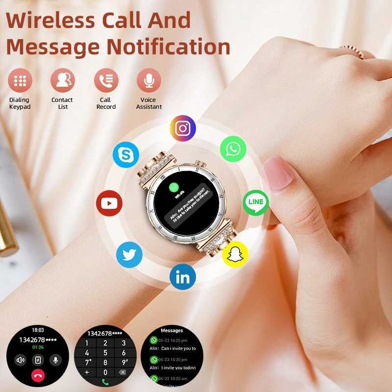 Fashion Wens Smart Watch 119-inch AMOLED 390390 HD Sn Call Smartwatch Wen Health Monitoring Bracelet Mujer C251203