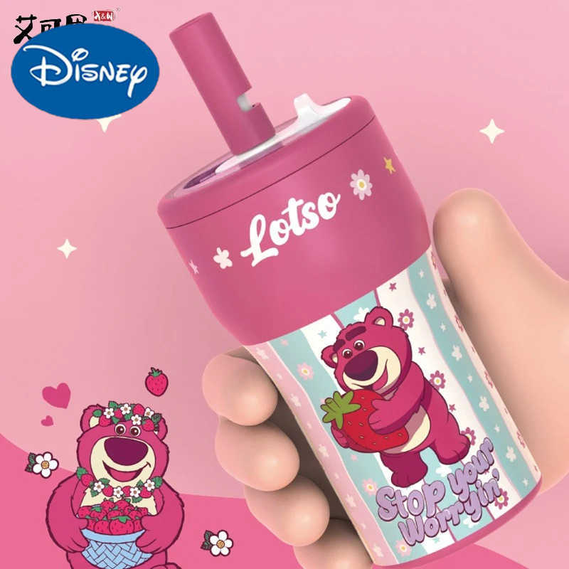 Disney Cartoon Stainless steel Thermos Cup 630ml Stitch Lotso Coffee Cup With Straw Large-Capacity Cute Water Cups Car Cup Gift H251203