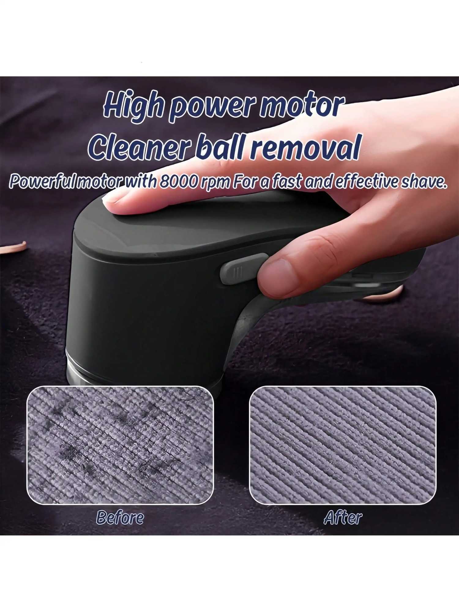 Sweater Fabric Shaver Lint Remover Rechargeable Sweater Shaver With Stainless Steel 3-Leaf Blades Safety Protection Switch M251203 - view 3