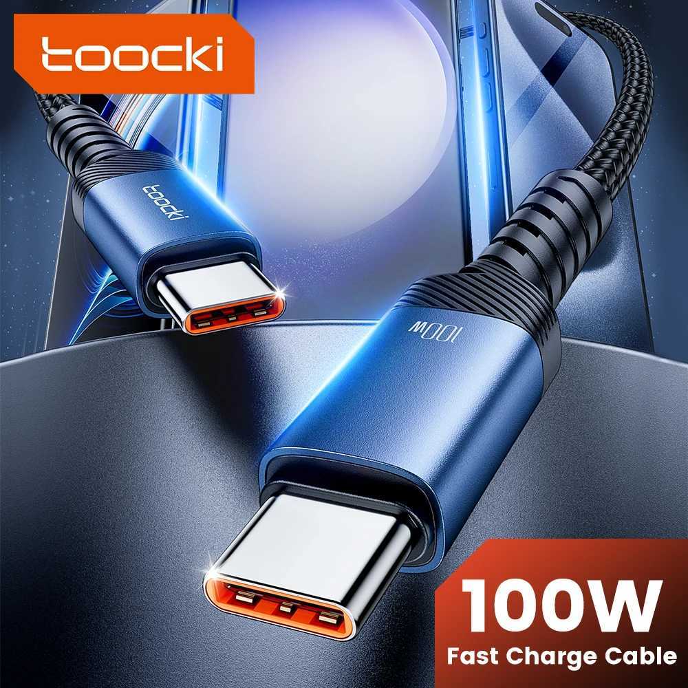 Toocki Type C to Type C Cable 100W PD Fast Charging Charger USB C to USB C Cable For F3 Realme book iPad C251203