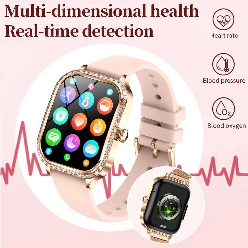 New Fashion Wens Smart Watch Rate 175 Inch 240296 HD Sn Diamond Watch Call Waterproof SmartWatch Ladies C251203