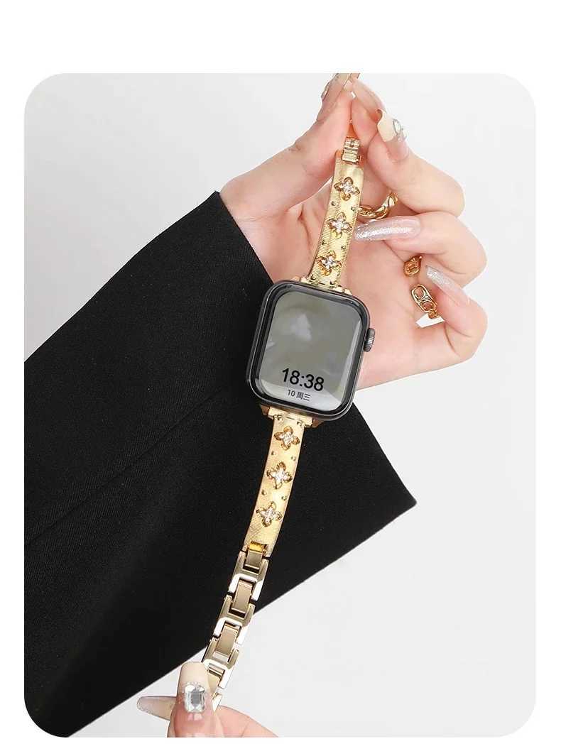 Watch Band Bling Bracelet For Apple Watch Band Link Series 11/8/7/6/10/9 40Mm 41Mm 38Mm 42Mm 44Mm 45Mm 46Mm Strap