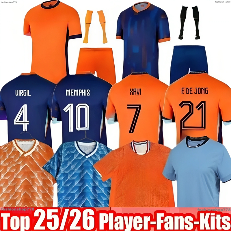 25 26 Netherlands Soccer Jerseys MEMPHIS 2026 2027 VIRGIL Jersey JONG GAKPO MALEN VEERMAN WEGHORST DUMFRIES BROBBEY FRIMPONG Shirt DE LIGT XAVI Men Kids 1988
