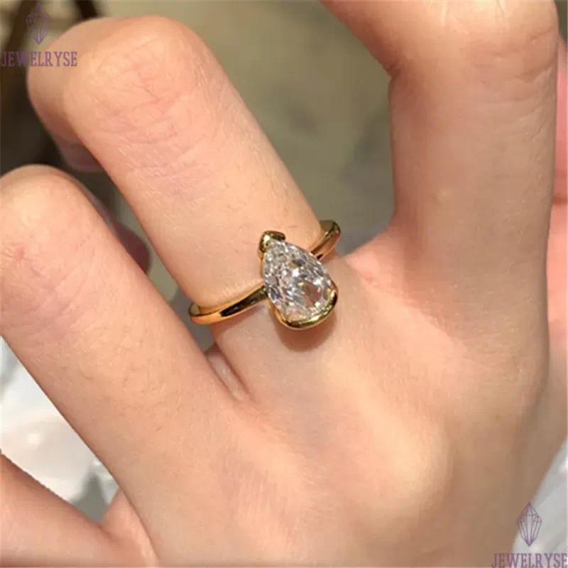 luxury gold diamond designer ring for woman 925 sterling silver wed round oval 5A zirconia womens love eternity promise wedding engagement rings gift 