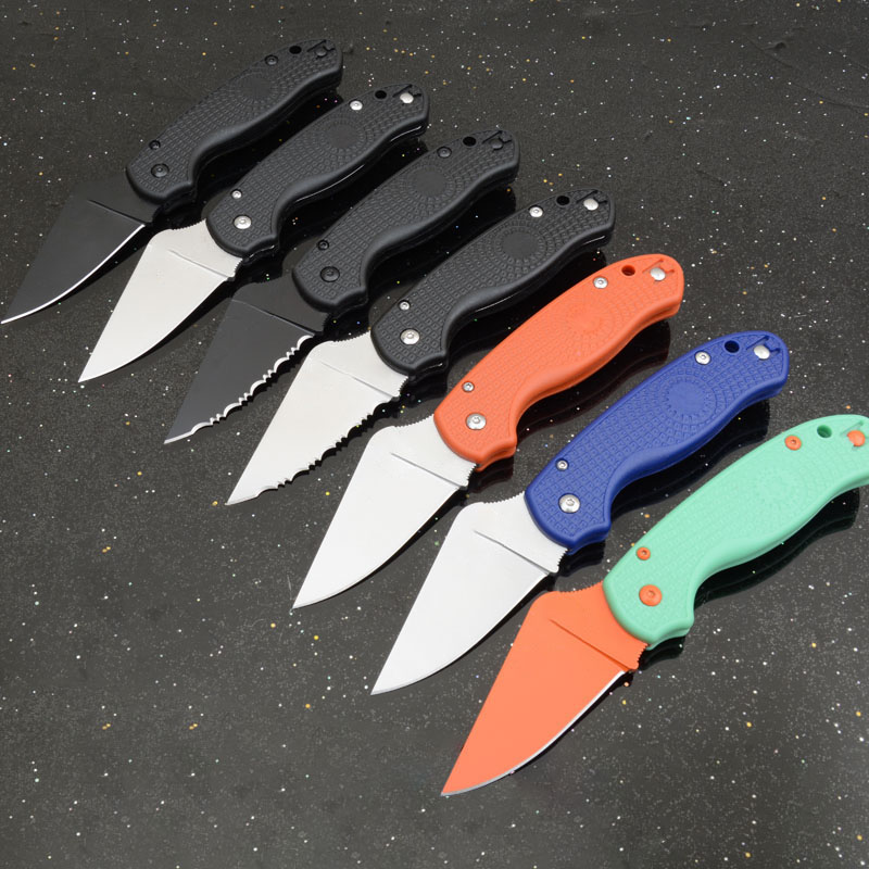 C223 Folding Knife S30v Satin/Black/Titanium Coating Blade GRN Handle Outdoor EDC Pocket Knives