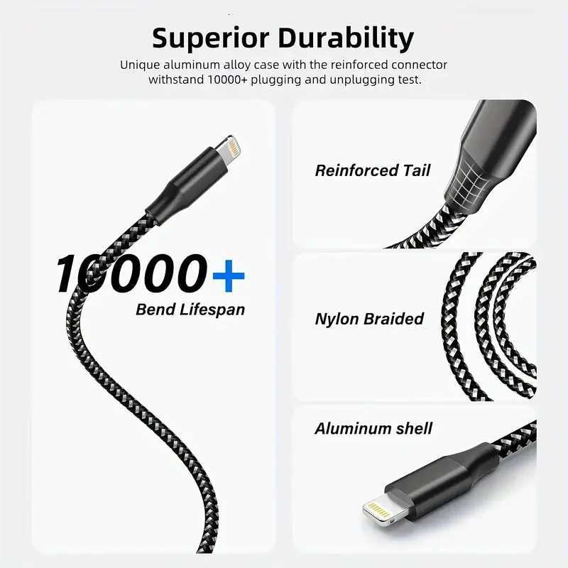High qualit MFi Certified USB A To Lightning 1M 2M Cable For iPhone 14 13 12 11 X Fast Charging Cable Charger Data Wire Cord C251203