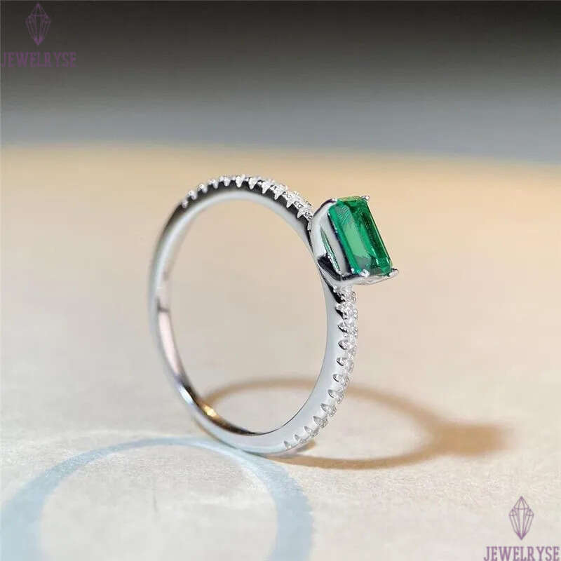 4x6mm emerald diamond band designer rings for women wedding engagement 925 sterling silver gold finger luxury ring square 5A zirconia jewelry woman gi