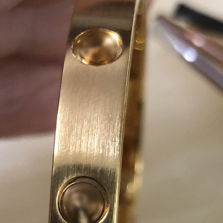 ADITA brushed bracelet Bangle size 16-20 CM TOP quality designer Brushing bracelet for women men couple bracelets stainless steel gold plated 030B