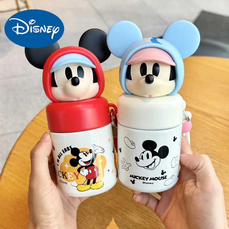 Disney Mickey Cartoon Personality High Color Value Thermos Creative Animation Peripheral Cartoon Portable Mini Water Cup Gift H251203