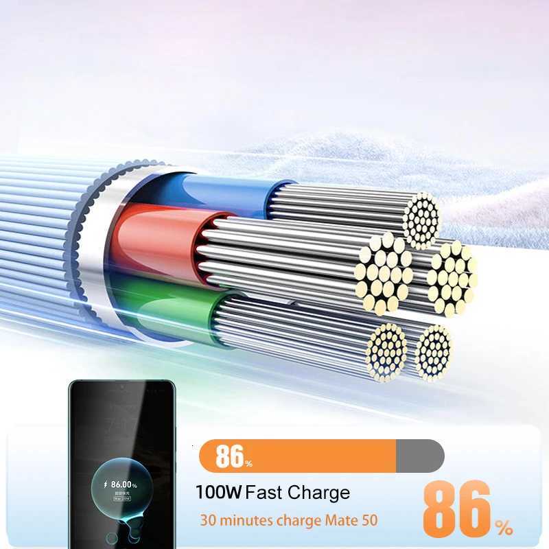 PD 100W Type C To Type C Charge Cable Liquid Silicone For 13 S6 Book Charge For Ipad Pro Charger Cable C251203