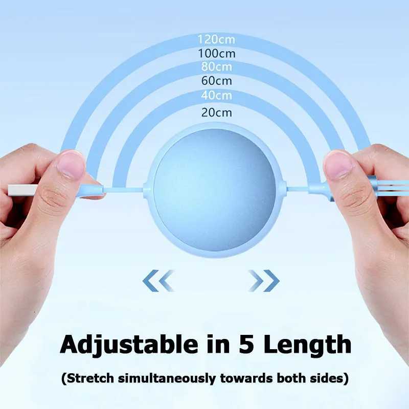 3-in-1 Retractable 100W 6A Fast Charging USB To Type-C Micro Fast Charger Cable For iPhone 12M Cables C251203