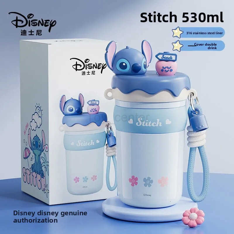 Disney 5 Designs Available316 Stainless Steel Thermos with HandleSecure Portable BottleSafe for Family Use H251203